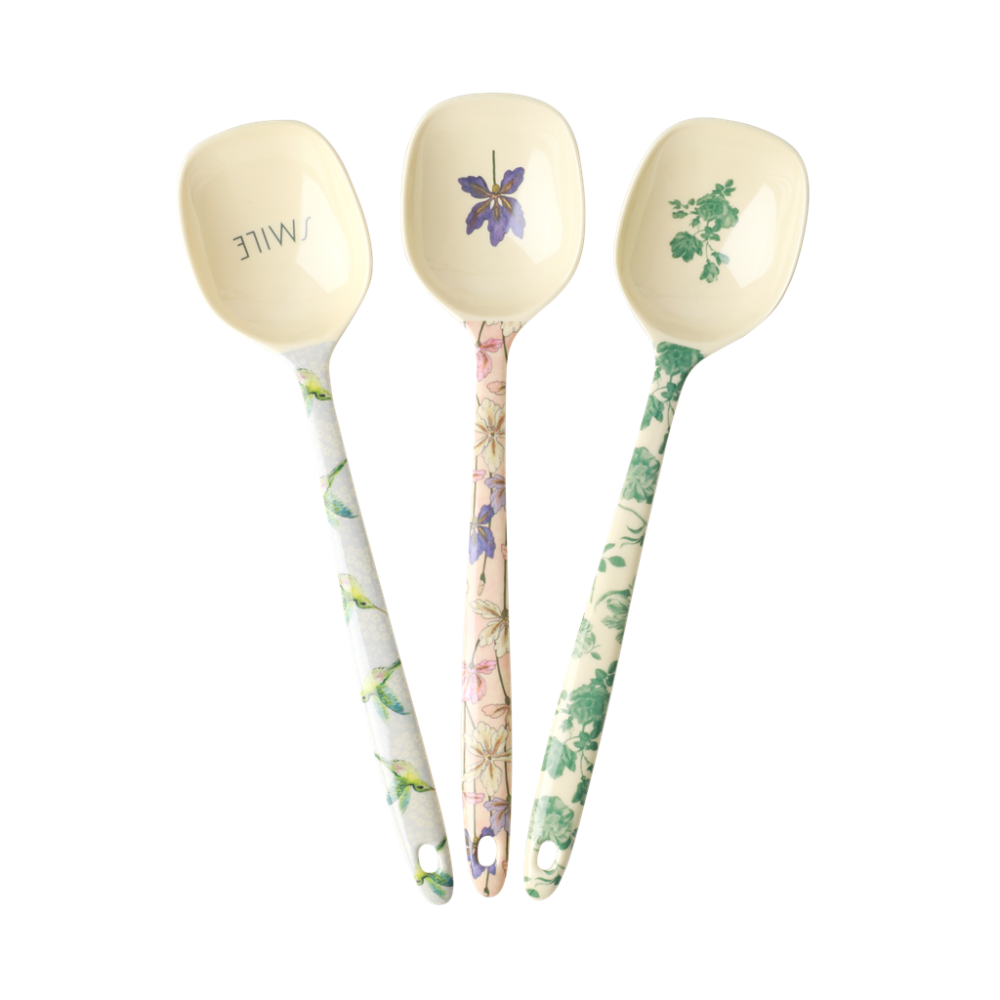 Melamine Cooking Spoons in Let's Summer Prints Rice DK